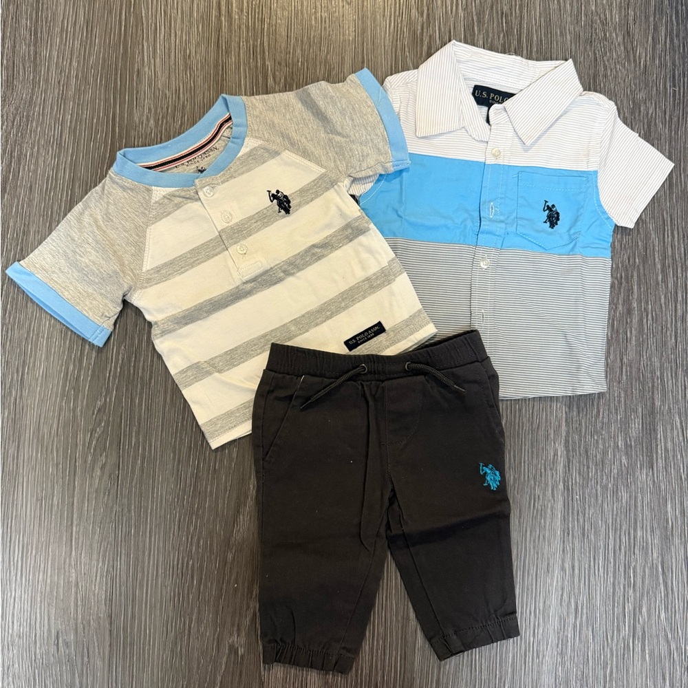U.S. Polo Assn boy boys 3-piece set outfit